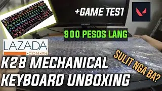 K28 GIGAWARE MECHANICAL KEYBOARD || UNBOXING/REVIEW+GAME TEST & COMPARISON WITH MEMBRANE KEYBOARD