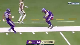 Deflection leads to an interception for the Vikings in the Red Zone!