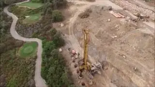 Terratest Group - pile wall for slope stabilization