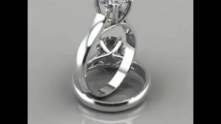018w Round Cut Cross Prong Solitaire Engagement Ring Man Made Diamond