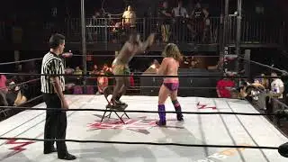Fred Yehi hits a death valley driver on the chair on Joey Janela