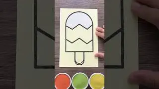 Sand painting Rainbown ice cream #coloredsandart #relaxingsandart #sandpainting #icecream