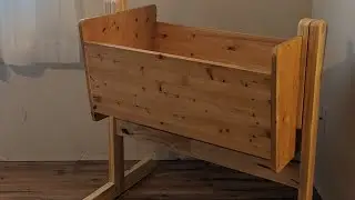 HANDCRAFTED! Rocking Bedside Wood Cradle/Bassinet