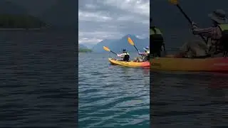 พายเรือ kayak ทะเลสาป Lake McDonald รัฐ Montana #kayak #montana #อเมริกา