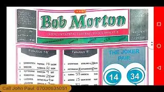 Week 40, 2020 Two Fixed Draws: Bob Morton Paper