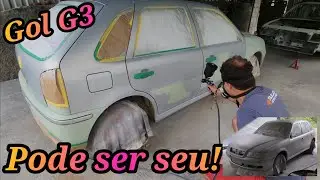Gol dos inscritos na fase da pintura, aplicamos a base poliéster, veja o passo a passo
