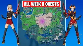 !!!ALL WEEK 8 CHALLENGES FORTNITE SEASON 5-EPIC QUESTS