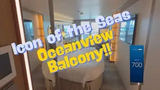 Icon of the Seas Oceanview Balcony Room 14700 Tour!!
