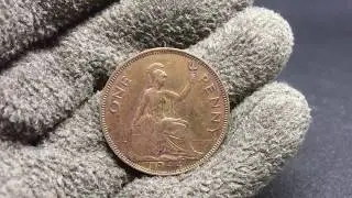 One Penny 1944 .. GEORGIVS VI D G BR OMN REX F D IND IMR..World Coin Collectible