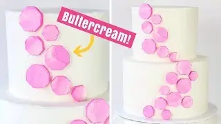 Geometric Buttercream Cake Tutorial