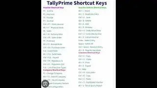 tally prime ki shortcut keys #shortvideo #education #shortsfeed #shortfeed