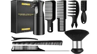 DUAIU 9Pcs Hair Comb Set, Professional Barber Combs for Hair Cutting and Styling Review