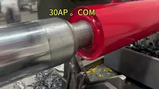 Production process of red paint roller，Roller manufacturer #conveyorbelt #conveyoridler