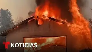 Cerca de 1,900 bomberos tratan de sofocar un enorme incendio en California | Noticias Telemundo