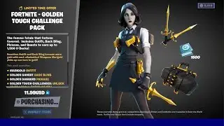 Fortnite Purchasing The Golden Touch Pack