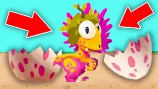Dino Bash #1 ДИНОЗАВР хочет КУШАТЬ Мультяшная игра про БИТВУ С ТРОГЛОДИТАМИ