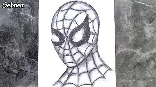 SPIDERMAN CHARCOAL STEP BY STEP DRAWING - ADIM ADIM KARAKALEM &Ouml;R&Uuml;MCEK ADAM RESMİ NASIL &Ccedil;İZİLİR 