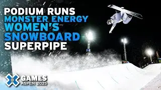 Monster Energy Women&rsquo;s Snowboard SuperPipe: Top 3 Medal Runs | X Games Aspen 2025