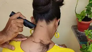 How To Shave Nape of Neck /Indian Ladies Nape Shave By Husband/keep that nape clean/Srividya