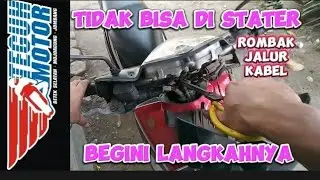 MIO J TIDAK BISA DI STATER || BONGKAR JALUR KABEL STATER MIO J @TEGUH motor