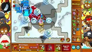 Lets Play Bloons Monkey City Packed BFB Very Hard Stairs Snow Map No Commentary 881