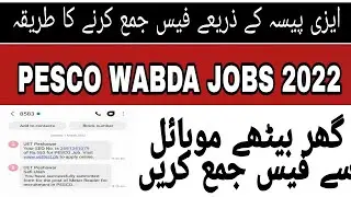 PESCO WABDA JOBS KE FEES EASYPAISA K ZARYAA KAR BATAA JAMAA KARAY ?