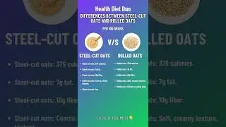 Steel-cut oats and rolled oats 100 grams | @HealthDietDuo #shorts