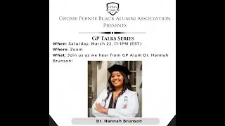 GP Talk #2: Dr. Hannah Brunson (Alumni) (2025)