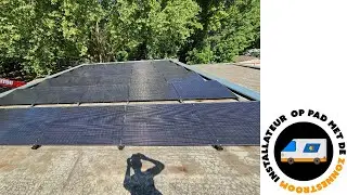 30 Trina 440wp bifacial zonnepanelen monteren op een platdak met Esdec Flatfix Fusion