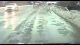 Via Emilia distrutta da acqua e spalaneve 06/02/2015