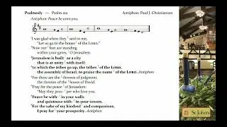 Psalmody   from Psalm 122
