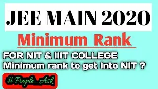 Minimum Rank to get into NIT
