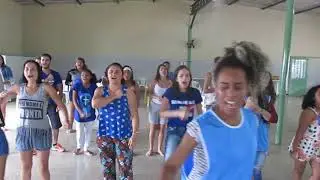 ENSAIO GRITO DE GUERRA DA EQUIPE AZUL, MAS A EQUIPE AMARELA SURPREENDEU A TODOS.