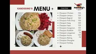 Kabossings menu display