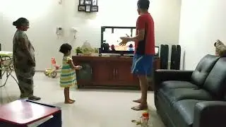 May 2020 Jessica and Appa playing her dance video and practicing 