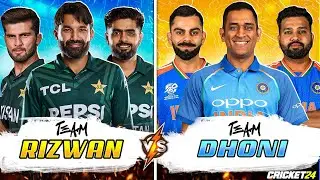 Rizwan XI 🆚 Dhoni XI: Who's the Better Wicketkeeper Captain? Cricket 24