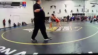 Emma Cabinian(McK) vs Kellie Kennedy(Otterbein) 110 quarterfinal at Adrian Open