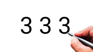 Cat drawing | how to draw Cat from number 333 | number drawing
