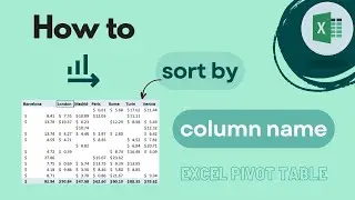 Excel Pivot Table: How To Sort By Column Name