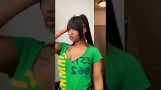 CLIP-IN Bangs + 32&rdquo; WrapAround PONYTAIL!!😆🔥 ​⁠#quickhairstyle #ponytail #bangs #outre #hairstyle