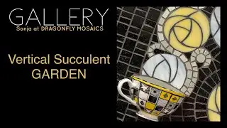 MOSAIC POT GALLERY: ArtDeco Macintosh Rose style inspired Mosaic Vertical Succulent Garden
