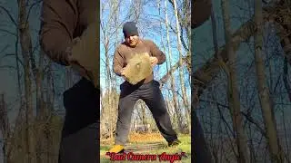 Lifting Light Stone In 50/50 Balance Between Waiter Press & Bottoms Up Press + some reps of stuff