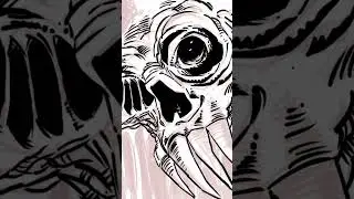 Drawing a Slime Skull Monster | Inky Green Freak Art 💀🟢✒️