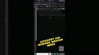 Javascript DSA Question Series 👨‍💻👨‍💻 #javascript #datastructures #interview #reels #shorts #array
