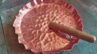 Hammering a Solid Copper Ashtray