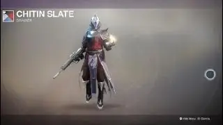 Destiny 2 Warlock with Virtuous Ornaments and Chitin Slate Shader