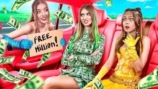 Coin Girl vs Cash Girl vs Card Girl! Money Girls in Real Life