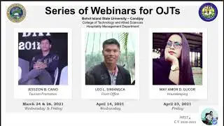 Preliminary | Orientation on the Series of Webinars for OJTs