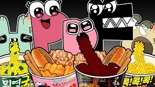 Convenience Store BLACK PINK Food Alphabet Lore FP vs HQ MUKBANG! | Alphabetlore ANIMATION | ASMR