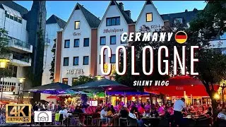 Walking tour in Cologne,Germany.4K 60fps walking into cologne cathedral listening to relaxing piano.